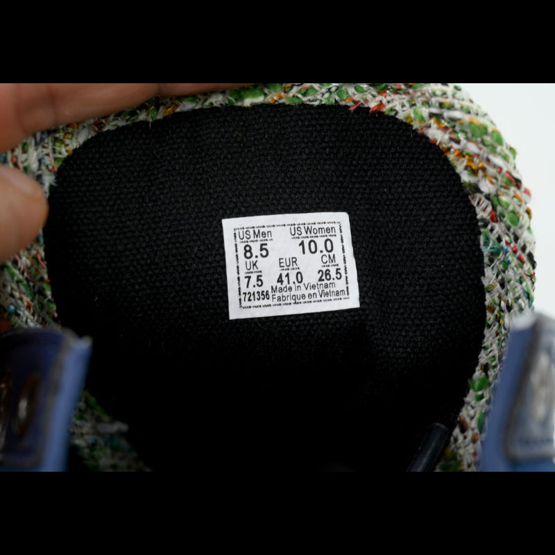 Satoshi Nakamoto x Vans Sneaker featuring a blue floral design and classic skate style.