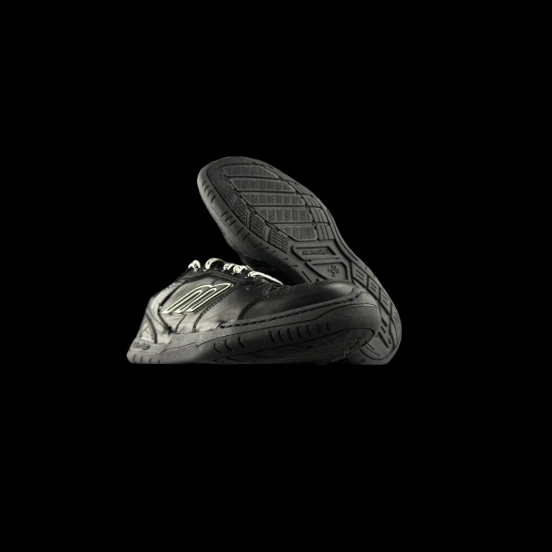 Hamptons Everyday Sneakers in black leather, showcasing luxury craftsmanship and modern casual design.