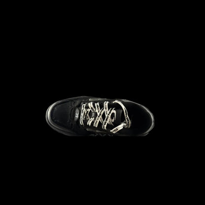 Hamptons Everyday Sneakers in black leather, showcasing luxury craftsmanship and modern casual design.