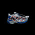 Balenciaga Runner Sneakers featuring a bold design with red and blue accents on a silver base.