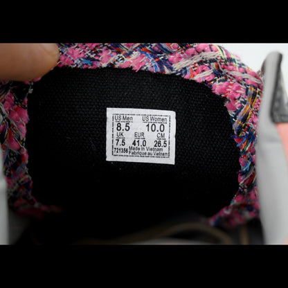 Sat0shi N4kam0to x V4ns33 Premium Limited Edition Sneakers in pink and navy design.