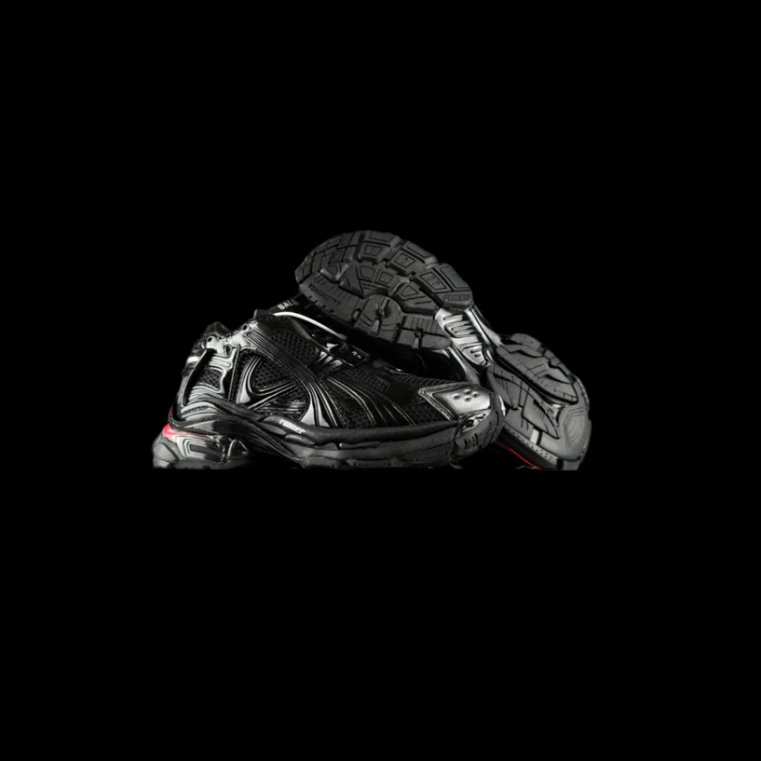 Balenciaga Runners Sneakers in black with bold design and premium construction for luxury streetwear.
