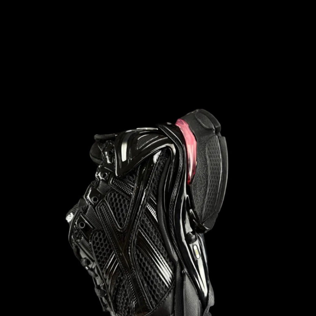 Balenciaga Runners Sneakers in black with bold design and premium construction for luxury streetwear.