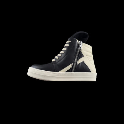 Oversized High-Top Sneakers in black and white with bold high-top silhouette and signature oversized detailing.