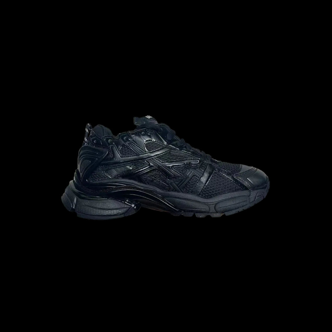 Balenciaga Runner Footwear in black, featuring a bold, modern design ideal for luxury sneaker enthusiasts.
